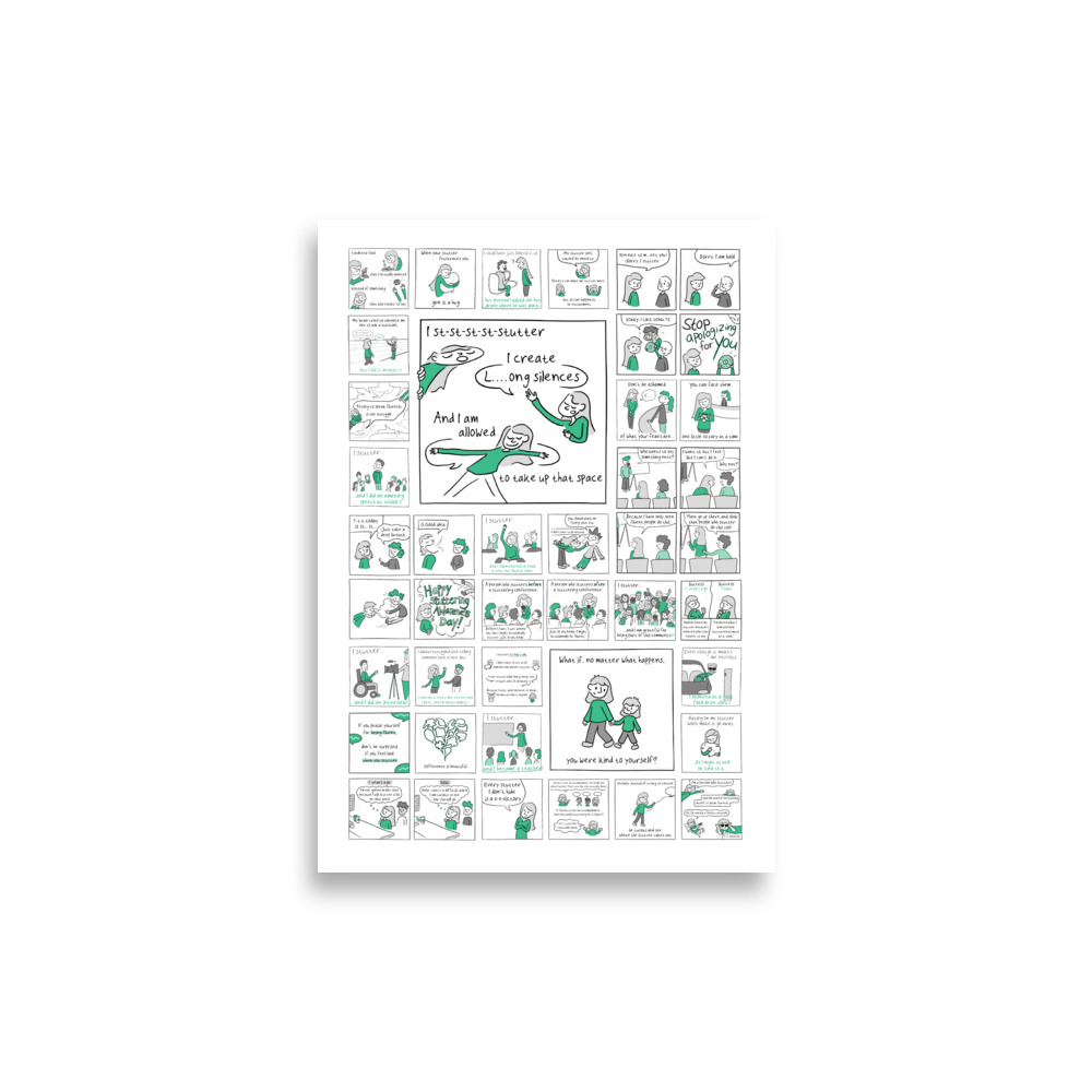 JustStutter Poster (A4 or A2)